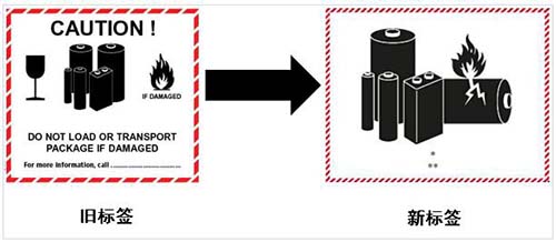 新舊電池標(biāo)簽對比